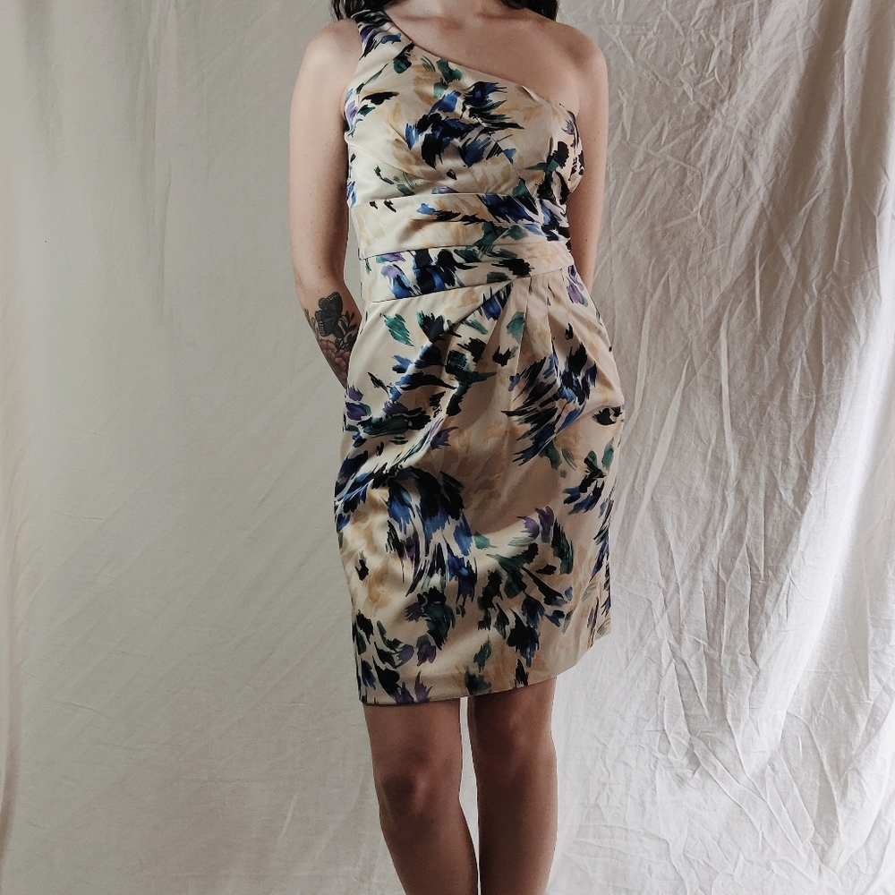 One Shoulder Silk Dress